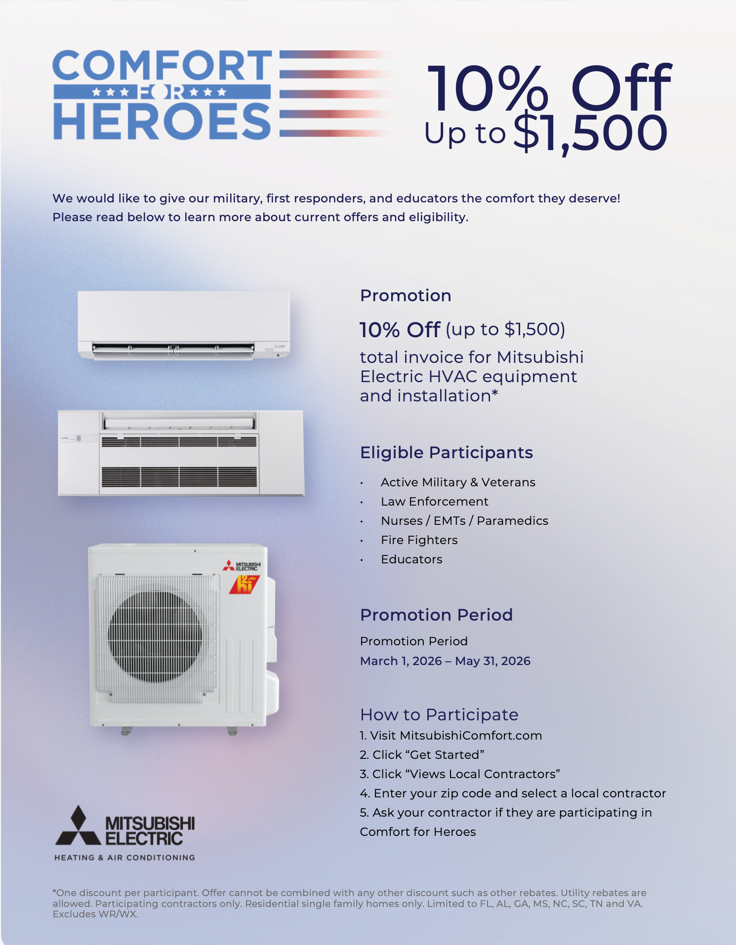 Mitsubishi Comfort for Heroes